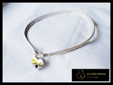Sterling Silver Day Collar & Silver Heart Lock