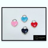 Sterling Silver Cuff & Colored Heart Lock